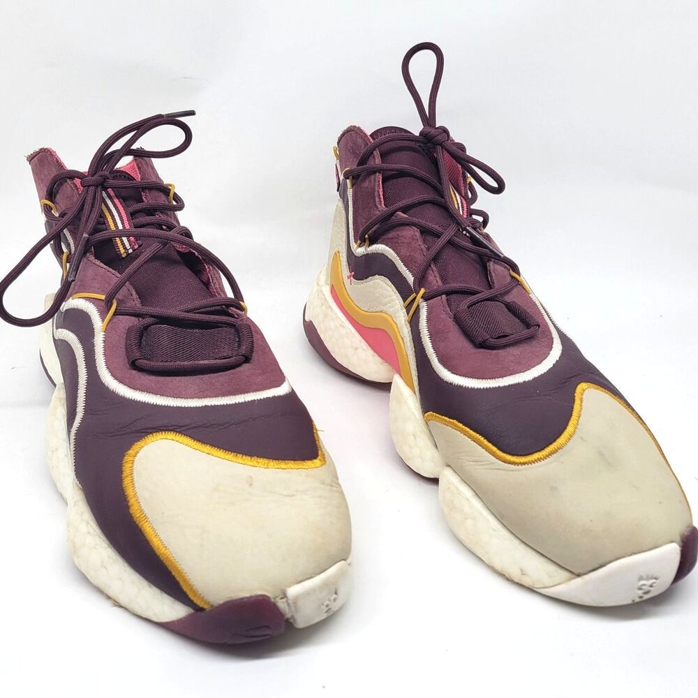 Adidas BD7242 Eric Emanuel Crazy BYW Mens Maroon Trainers Size US 10.5 EU44 2/3